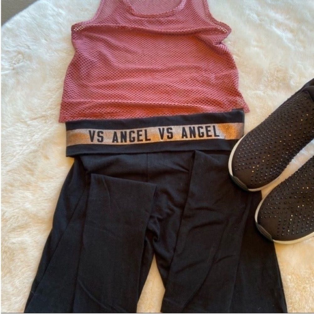 NWOT Victoria's secret Fold over Leggings in Black S